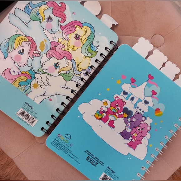 DK My Lil Pony & Carebear 5 tab diary/journal/ notepad spiral notebook nwt - Picture 7 of 7